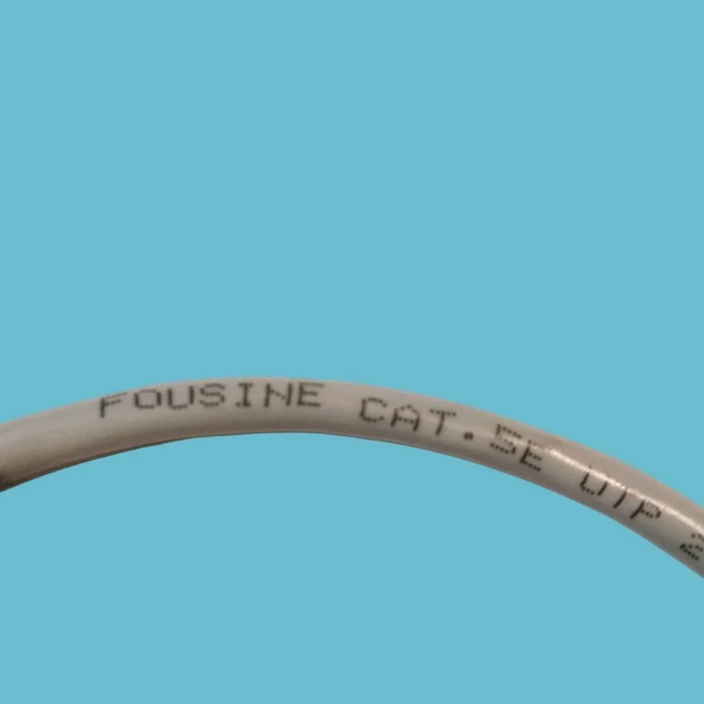 Fousine Ethernet Cable Cat 5e UTP 24AWG Sunlight Resistant 750C Gray 6 ft